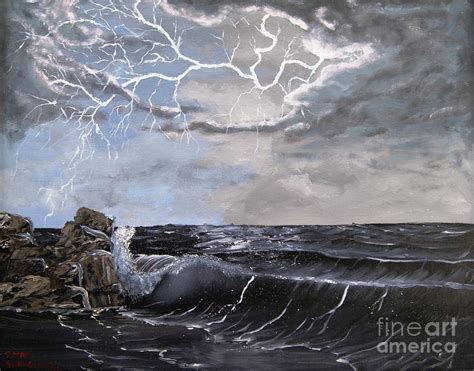 Stormy Seas Painting By Thaddeus Snodgrass Fine Art America