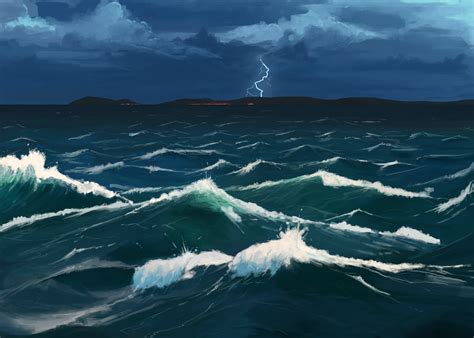 Ocean Storm Waves Drawing Goimages Central