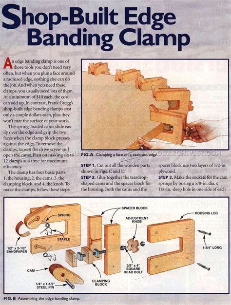 shopmade edge banding clamp woodarchivist