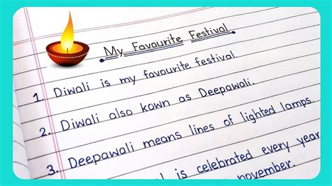 Essay On Diwali In English 10 Lines On My Favorite Festival Diwali