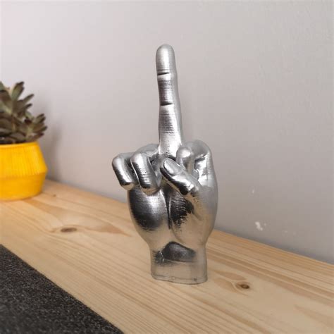 Middle Finger Hand Fuck You Off Sign Hand Sculpture Etsy