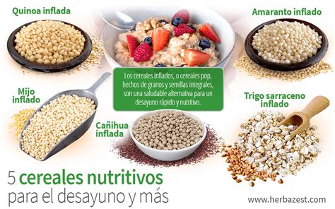 5 cereales inflados nutritivos para el desayuno y más HerbaZest