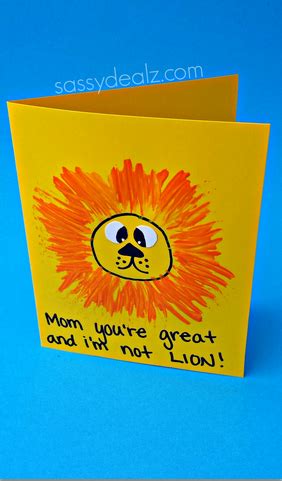 Get started with these 20 ideas, then let your imagination run wild! Easy Lion Card Idea for Kids to Make Using a Fork ...