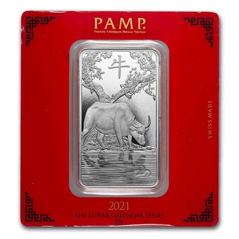 Buy 100 Gram Silver Bar Pamp Suisse Year Of The Ox Apmex