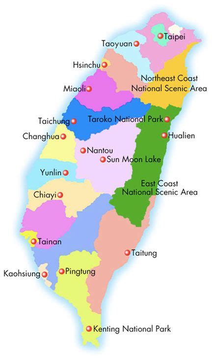 Du lịch đài loan vào mùa xuân. Bản đồ du lịch Đài Loan | Du lịch, Bản đồ, Lịch