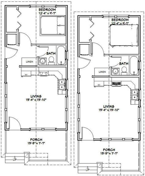 16x32 Tiny Houses 511 Sq Ft Pdf Floor By Excellentfloorplans Tiny