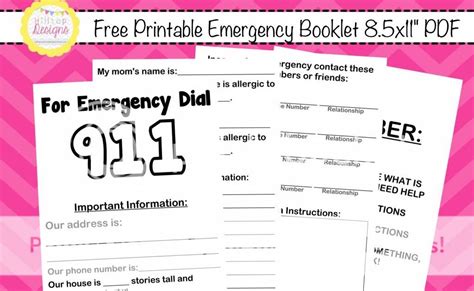 Free Printable 911 Emergency Booklet For Children Amista Baker