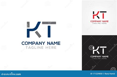 initial alphabet kt logo design vector template abstract letter kt linked logo stock vector