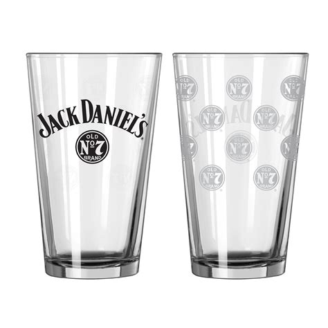 Jack Daniels Glass Pint Satin Etch 16 Oz