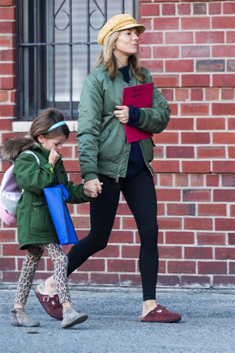 Sienna Miller Walks her daughter Marlowe to the school in NYC - Celebzz 
