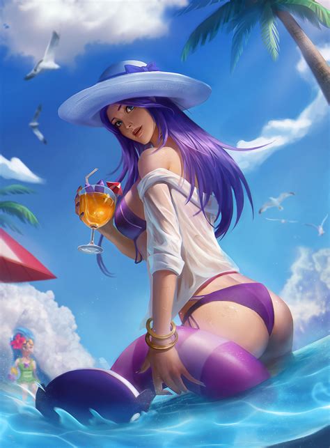Caitlyn Zoe Pool Party Caitlyn And Pool Party Zoe League Of Legends