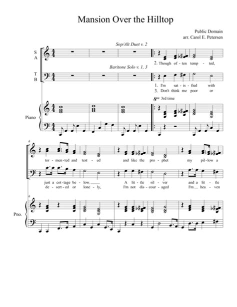 Download Mansion Over The Hilltop Sheet Music By Public Domain Sheet