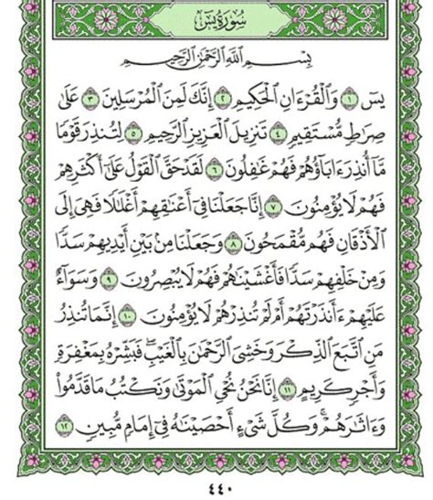 Surah Ya Sin Chapter 36 From Quran Arabic English Translation