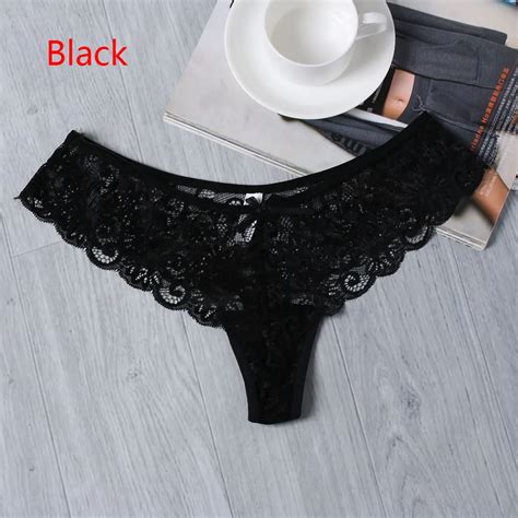 1pc Women Sexy G String Thongs Ultra Thin Briefs Lace Panties Floral