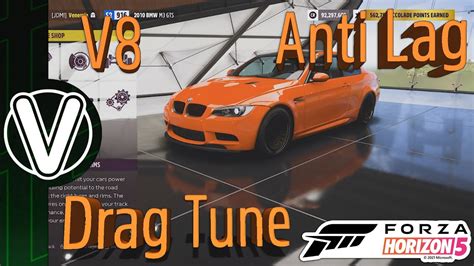 Forza Horizon 5 Bmw M3 Gts Drag Build And Tune V8 Anti Lag Forza Horizon 5 Guides Youtube