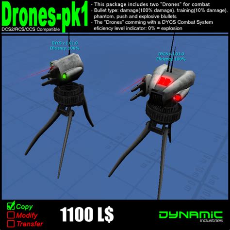 Second Life Marketplace Drones Package 1