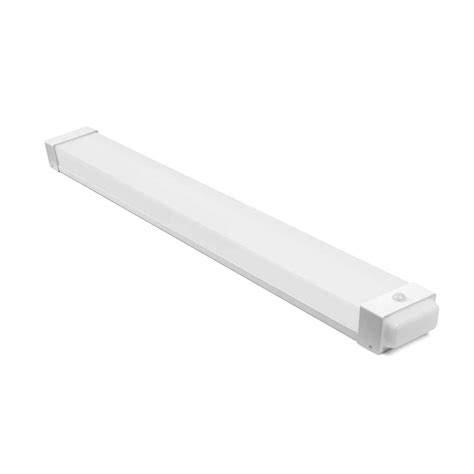 Commercial Electric 4 Ft White Integrated Led Wrap Light With Motion