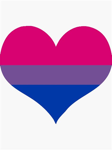 Bisexual Flag Heart Sticker By Theindigowitch Redbubble