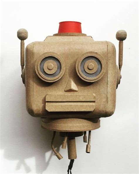 Artist Crafts Incredibly Detailed Cardboard Robots That Look Like They
