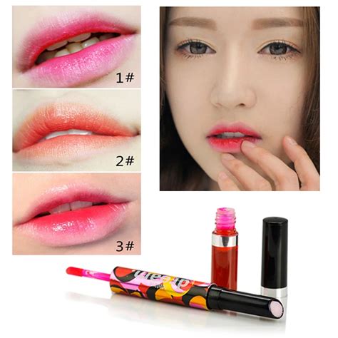 Double Slider Lip Gloss Lip Gloss Gradient Lipstick Heterochrosis