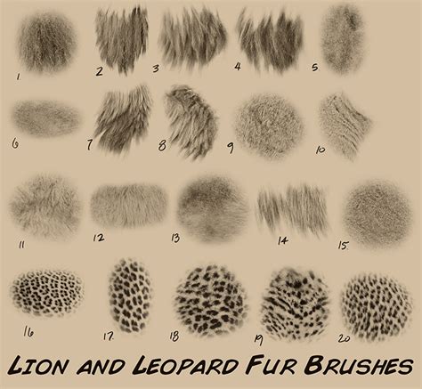 Custom Photoshop Brushes Set 3 Fur Texture
