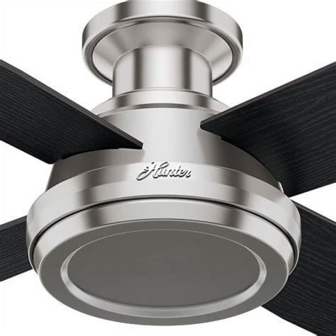 Hunter Dempsey 52 Low Profile Indoor Ceiling Fan With Remote Brushed