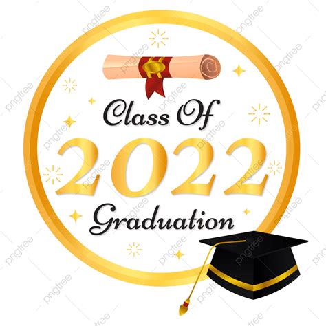 Graduation Design Vector Hd Images Graduation Class Of 2022 Golden