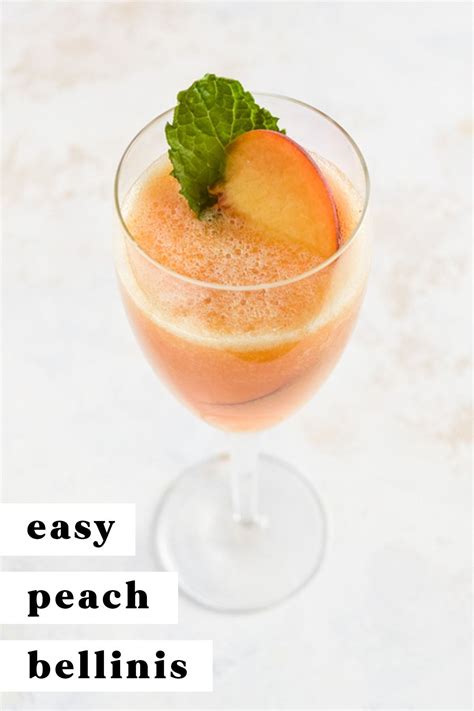These Peach Bellinis Are Wonderfully Light And Refreshing Sweet
