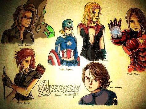The Avengers Genderbended By Razperm On Deviantart Avengers Marvel