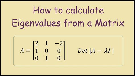 Nxn matrix determinant calculator, formulas, work with steps, step by step calculation, real world and practice problems to learn how to find 2x2, 3x3 and 4x4 matrices determinant value. How to find the Eigenvalues of a 3x3 Matrix - YouTube