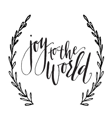 Joy To The World Calligraphy Print Christmas Calligraphy Christmas