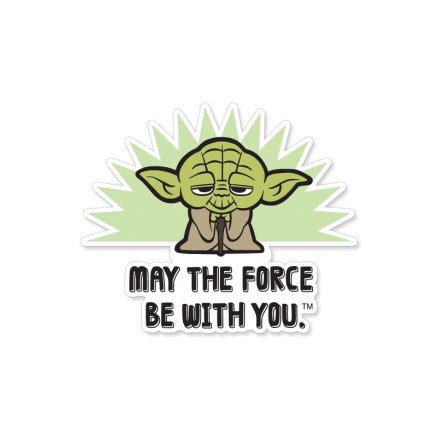 May The Force Be With You Official Star Wars Stickers Redwolf