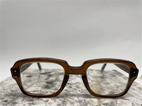Vintage Romco Uss Military Gi Issue Brown Eyeglasses  Gem