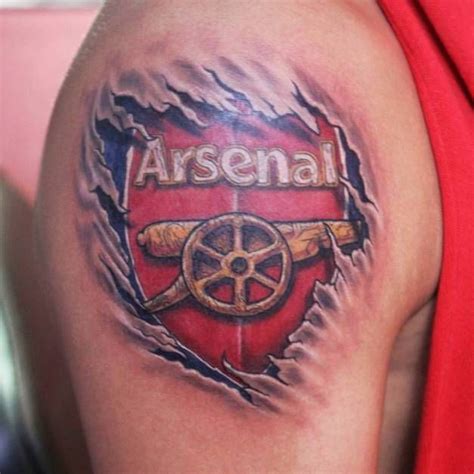 Arsenal Tattoo In 3d Tattoo Temple India Pinterest Arsenal Tattoo