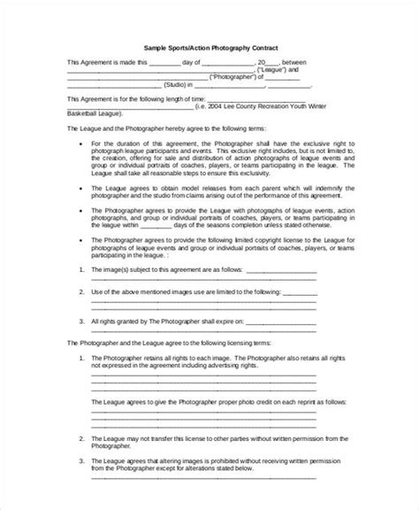 photography contract forms samples examples formats