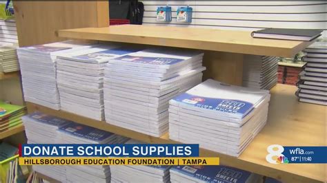 hillsborough education foundation opens up to distribute school supplies youtube