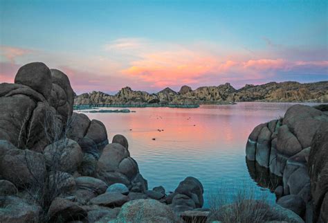 Prescotts Most Romantic Location Sunset On Watson Lake American