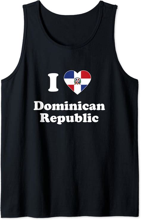 I Love Dominican Republic Dominicans Tank Top Clothing Shoes And Jewelry