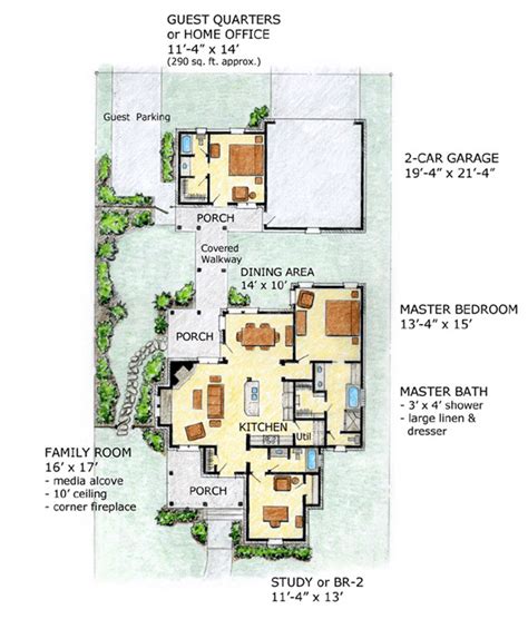 Vedi la nostra 2 family house plans selezione dei migliori articoli speciali o personalizzati, fatti a mano dai nostri negozi. Bungalow Style House Plan 56505 with 3 Bed , 3 Bath , 2 ...