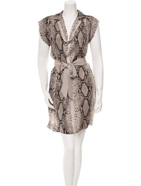 Lanvin Silk Snakeskin Print Dress Clothing Lan40759 The Realreal