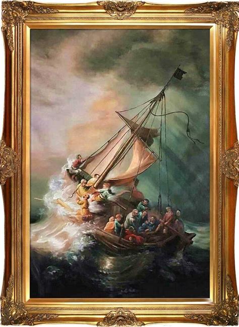 The Storm On The Sea Of Galilee Pre Framed Victorian Gold Frame 24x36
