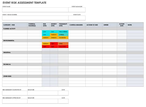 Risk Assessment Templates 6 Free Printable Pdf Excel Vrogue Co