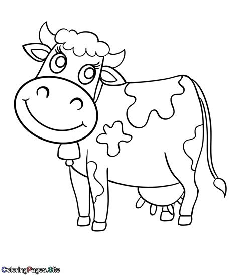 Cute Cow Coloring Page Animal Coloring Pages Cow Coloring Pages