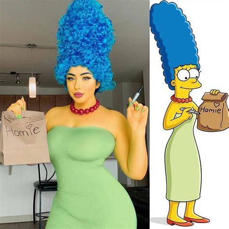 Marge Simpson Cosplay Simpsons Costumes Halloween Party Outfits
