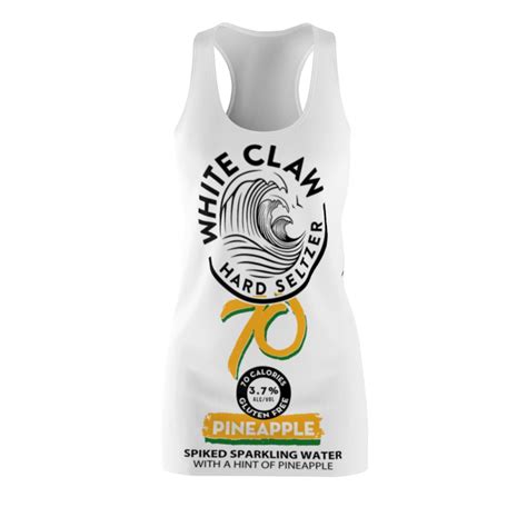 White Claw Hard Seltzer 70 Pineapple Womens Cut And Sew