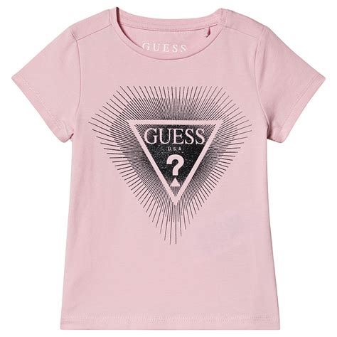 Pink Guess Logo T Shirt Alexandalexa