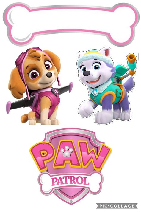 Topo De Bolo Paw Patrol Niña Decoração Infantil Patrulha Canina