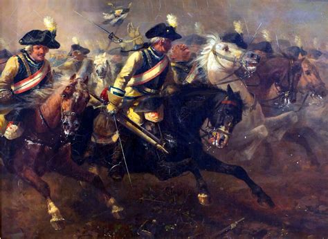 Seydlitzs Cuirassiers Charging Into Battle Seven Years War By