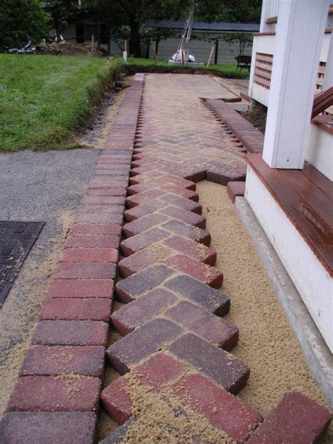 Herringbone Brick Walkway Diy