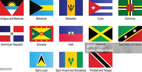 Flags Caribbean Countries High Res Vector Graphic Getty Images
